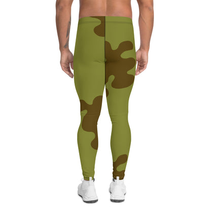 Russian WW2 Amoeba Green and Brown CAMO Men’s Leggings - Mens