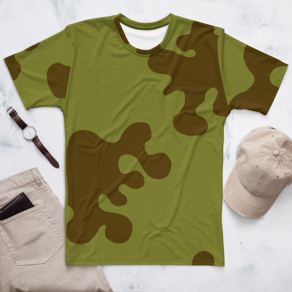 Russian WW2 Amoeba Green and Brown CAMO Men’s t-shirt - XS - Mens T-Shirt