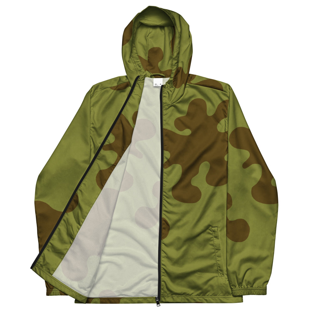 Russian WW2 Amoeba Green and Brown CAMO Men’s windbreaker - Mens Windbreaker