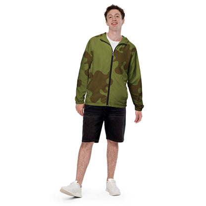 Russian WW2 Amoeba Green and Brown CAMO Men’s windbreaker - Mens Windbreaker