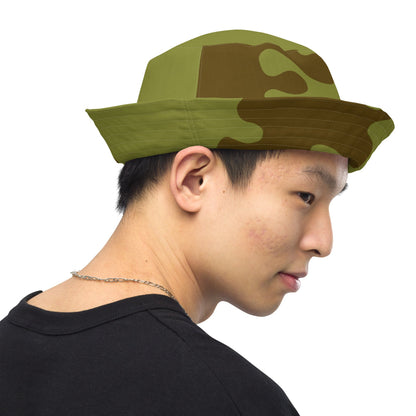 Russian WW2 Amoeba Green and Brown CAMO Reversible bucket hat - Bucket Hat