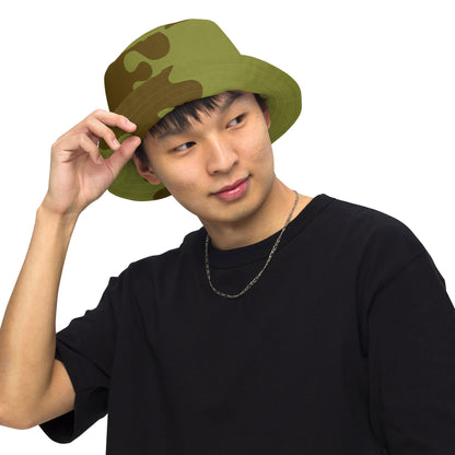 Russian WW2 Amoeba Green and Brown CAMO Reversible bucket hat - Bucket Hat