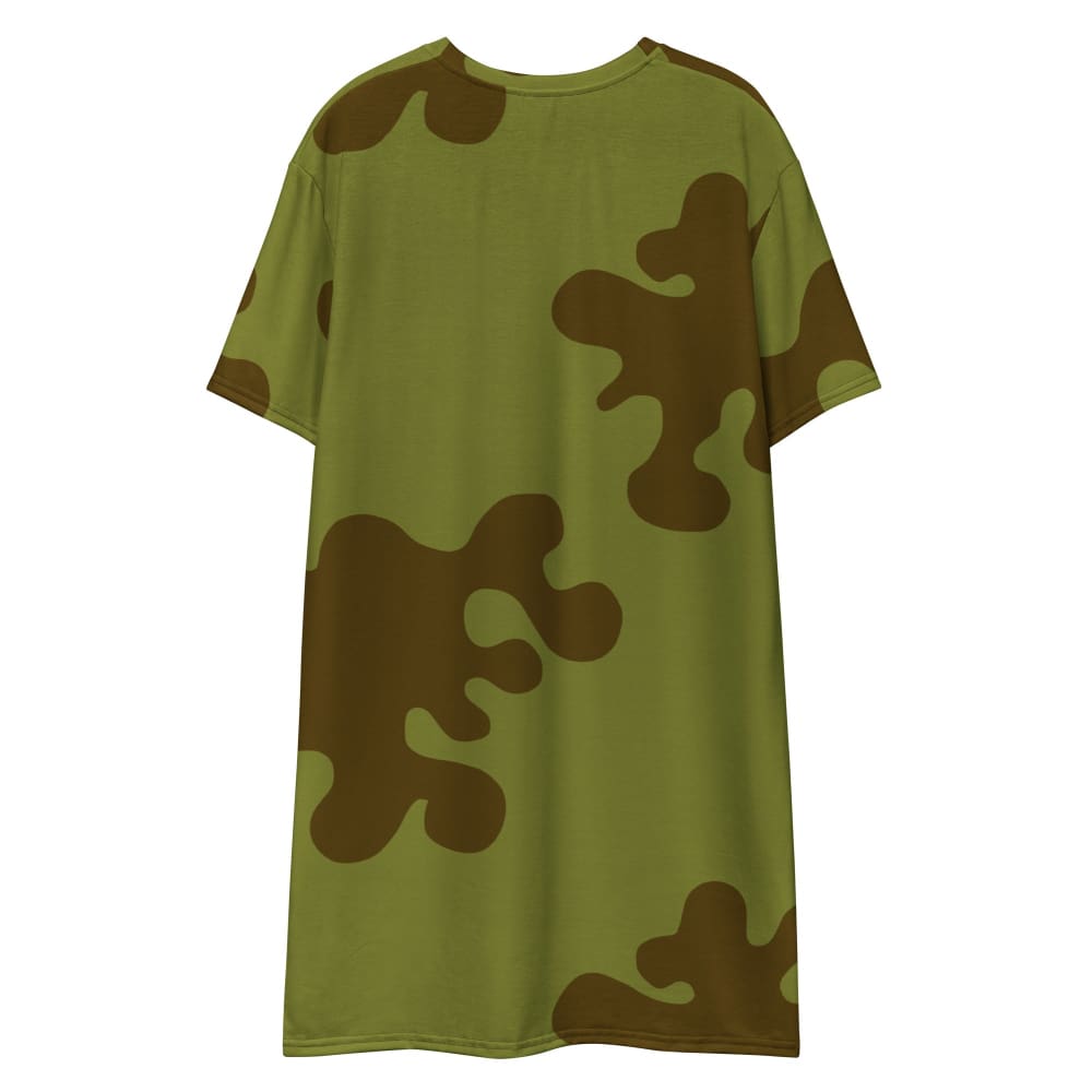 Russian WW2 Amoeba Green and Brown CAMO T-shirt dress