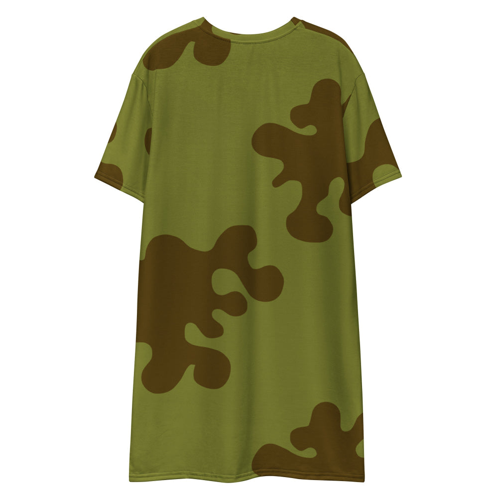 Russian WW2 Amoeba Green and Brown CAMO T-shirt dress - Womens T-Shirt Dress