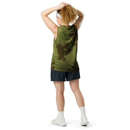 Russian WW2 Amoeba Green and Brown CAMO unisex basketball jersey - Unisex Basketball Jersey