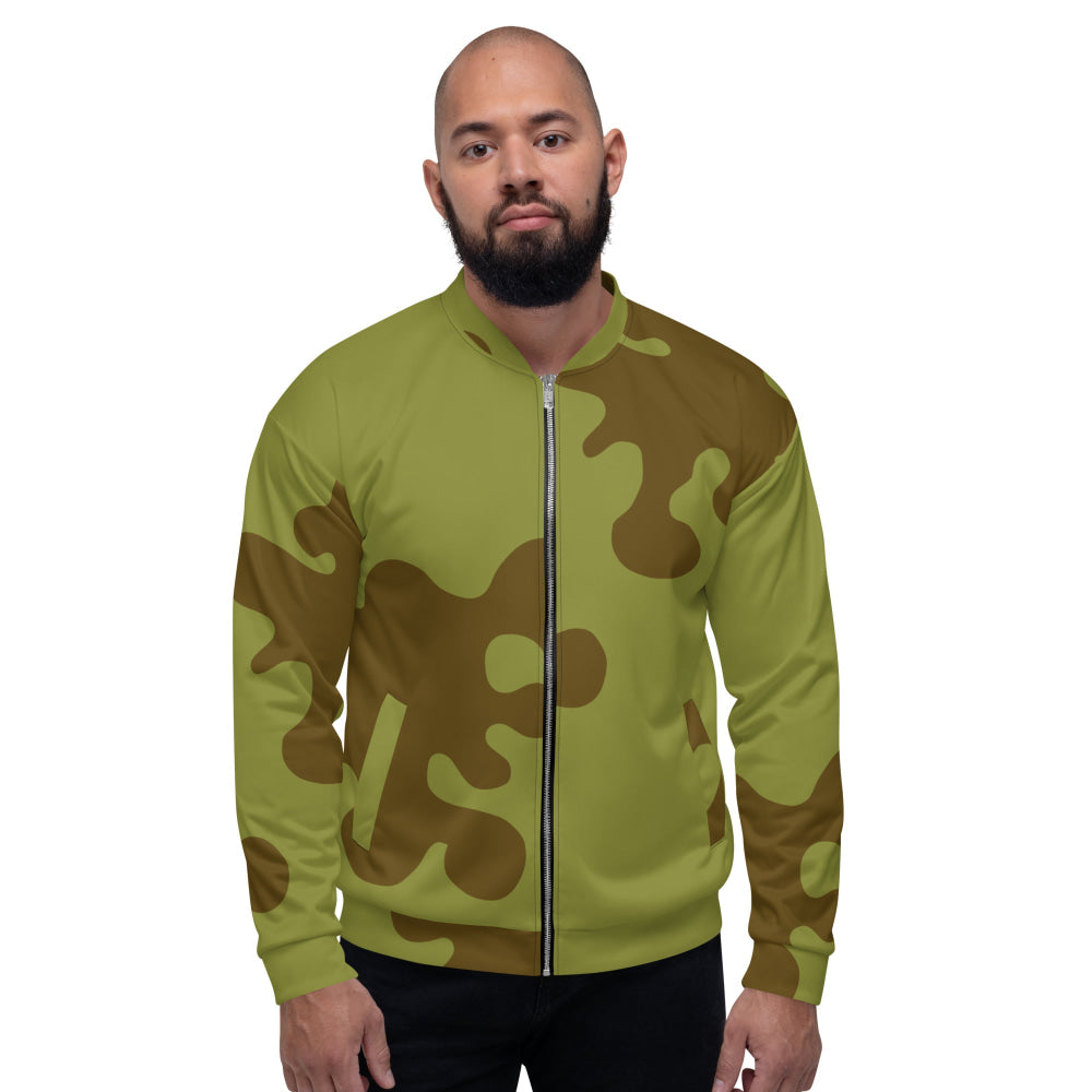 Russian WW2 Amoeba Green and Brown CAMO Unisex Bomber Jacket