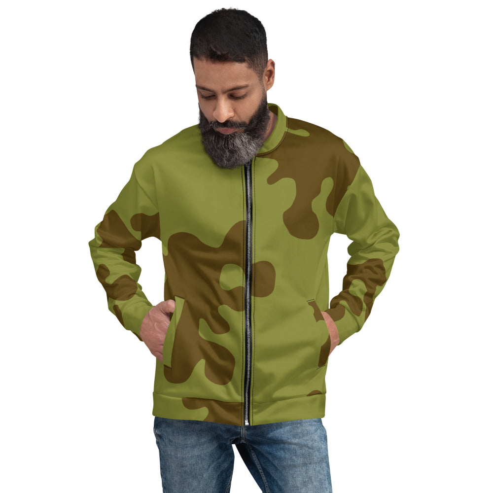 Russian WW2 Amoeba Green and Brown CAMO Unisex Bomber Jacket