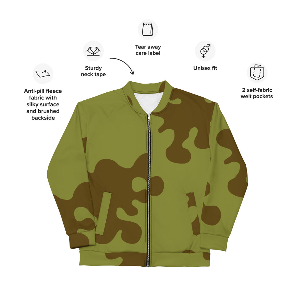 Russian WW2 Amoeba Green and Brown CAMO Unisex Bomber Jacket