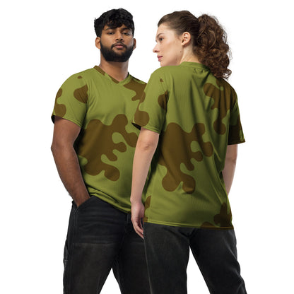 Russian WW2 Amoeba Green and Brown CAMO unisex sports jersey - 2XS - Unisex Sports Jersey