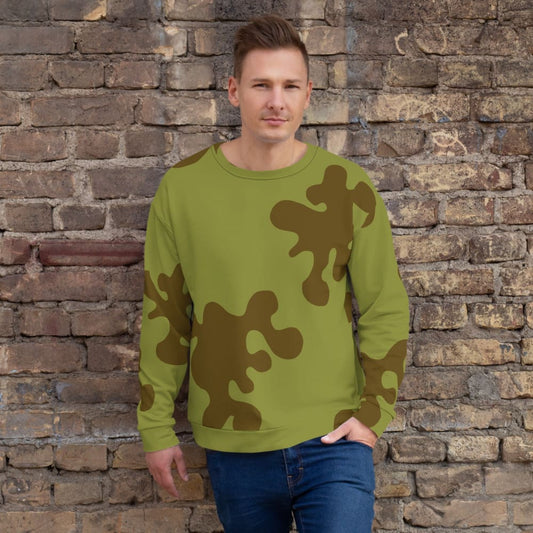 Russian WW2 Amoeba Green and Brown CAMO Unisex Sweatshirt - 4XL