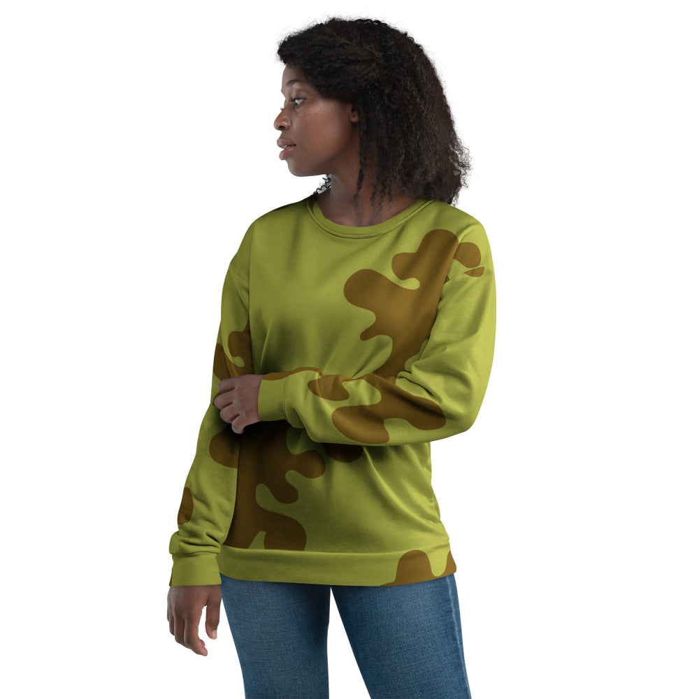 Russian WW2 Amoeba Green and Brown CAMO Unisex Sweatshirt