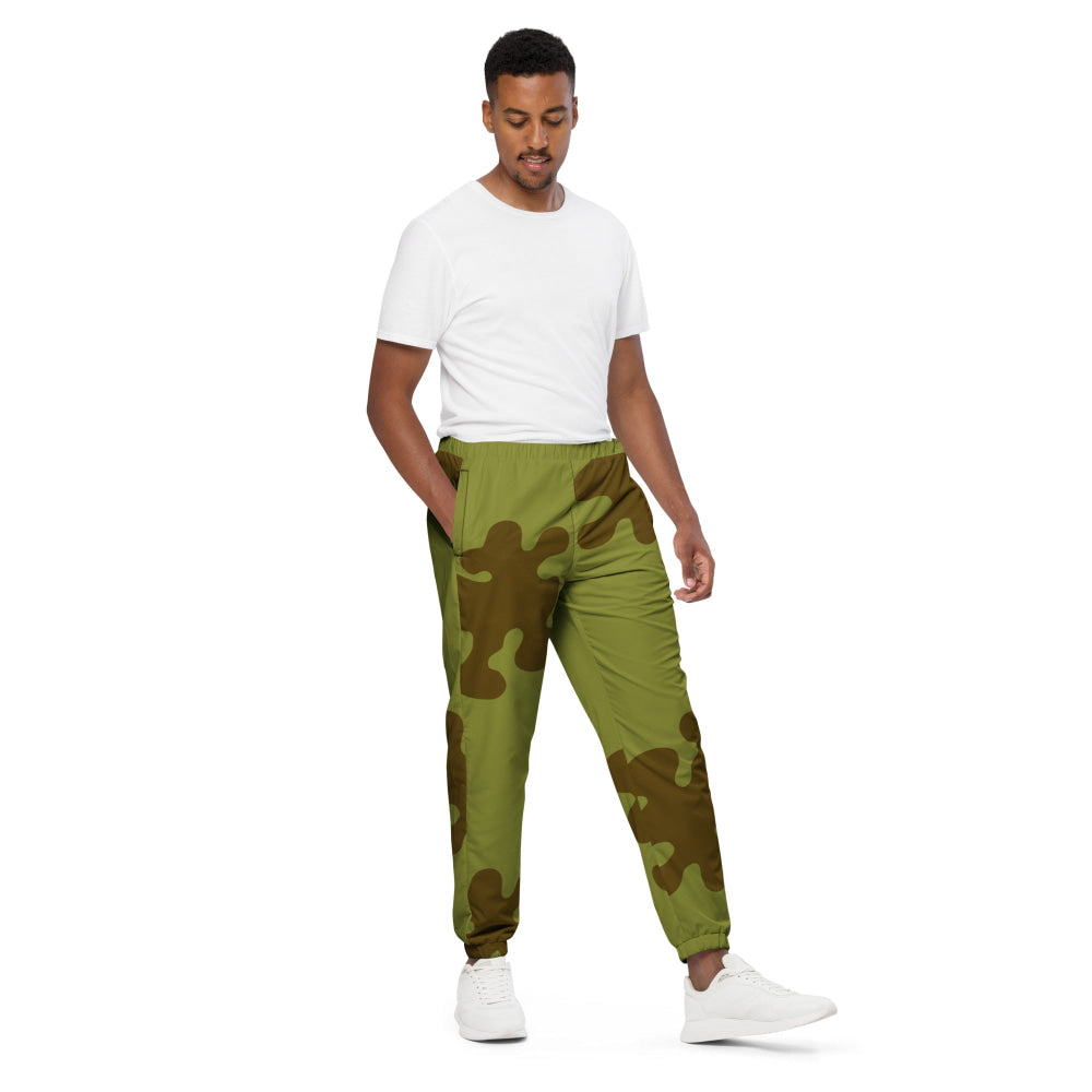 Russian WW2 Amoeba Green and Brown CAMO Unisex track pants - Track Pants