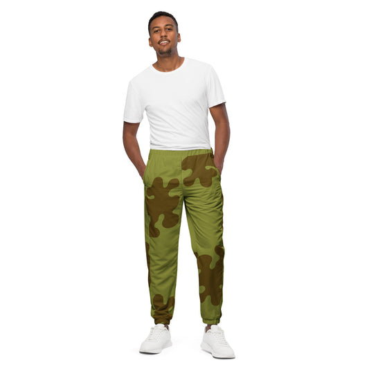 Russian WW2 Amoeba Green and Brown CAMO Unisex track pants - XS - Track Pants