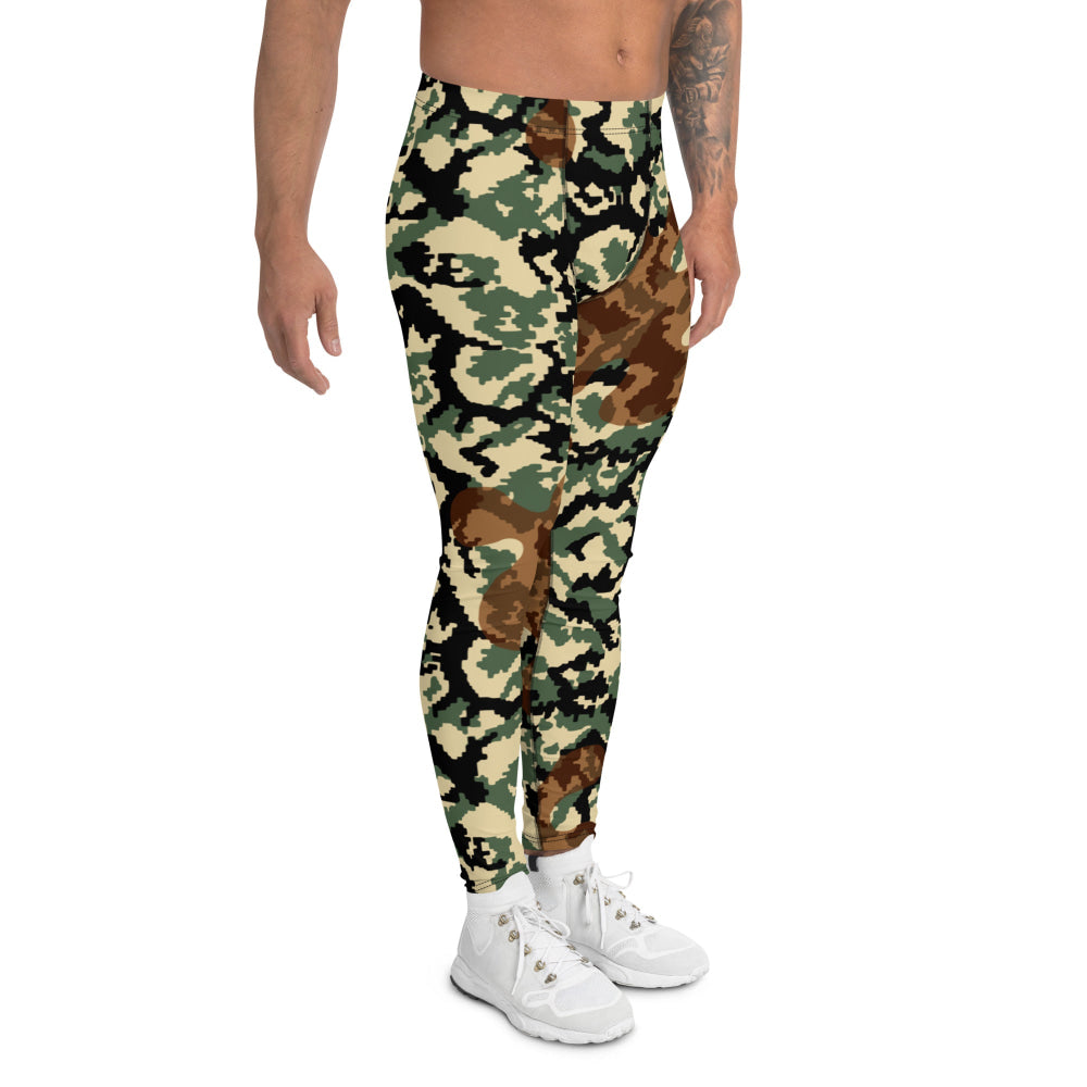 Russian WW2 TTsMKK Disruptive Amoeba Tri Color CAMO Men’s Leggings - Mens