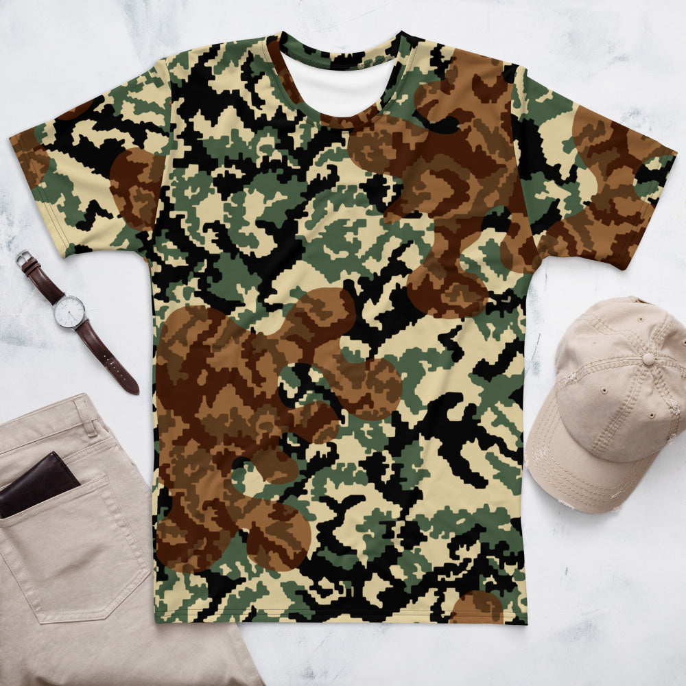 Russian WW2 TTsMKK Disruptive Amoeba Tri Color CAMO Men’s T-shirt - XS - Mens T-Shirt