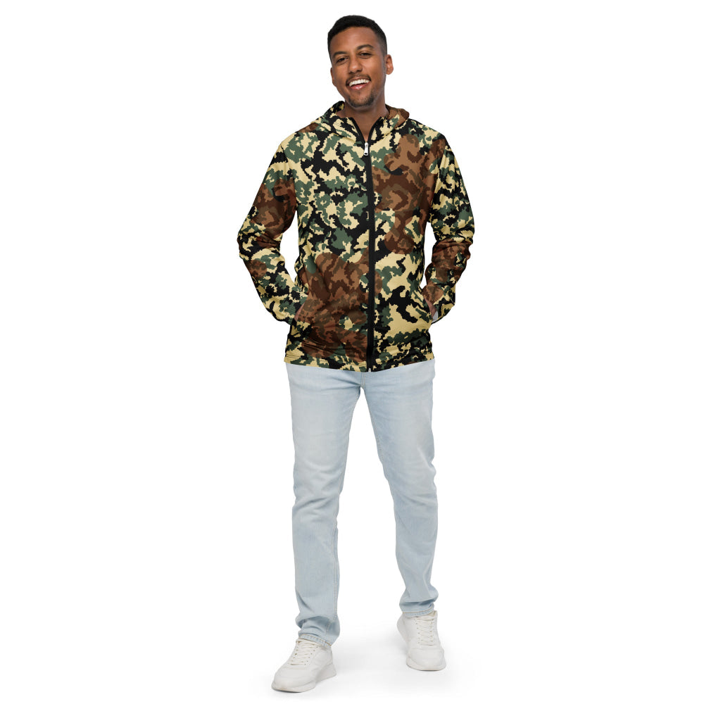 Russian WW2 TTsMKK Disruptive Amoeba Tri Color CAMO Men’s windbreaker - Mens Windbreaker