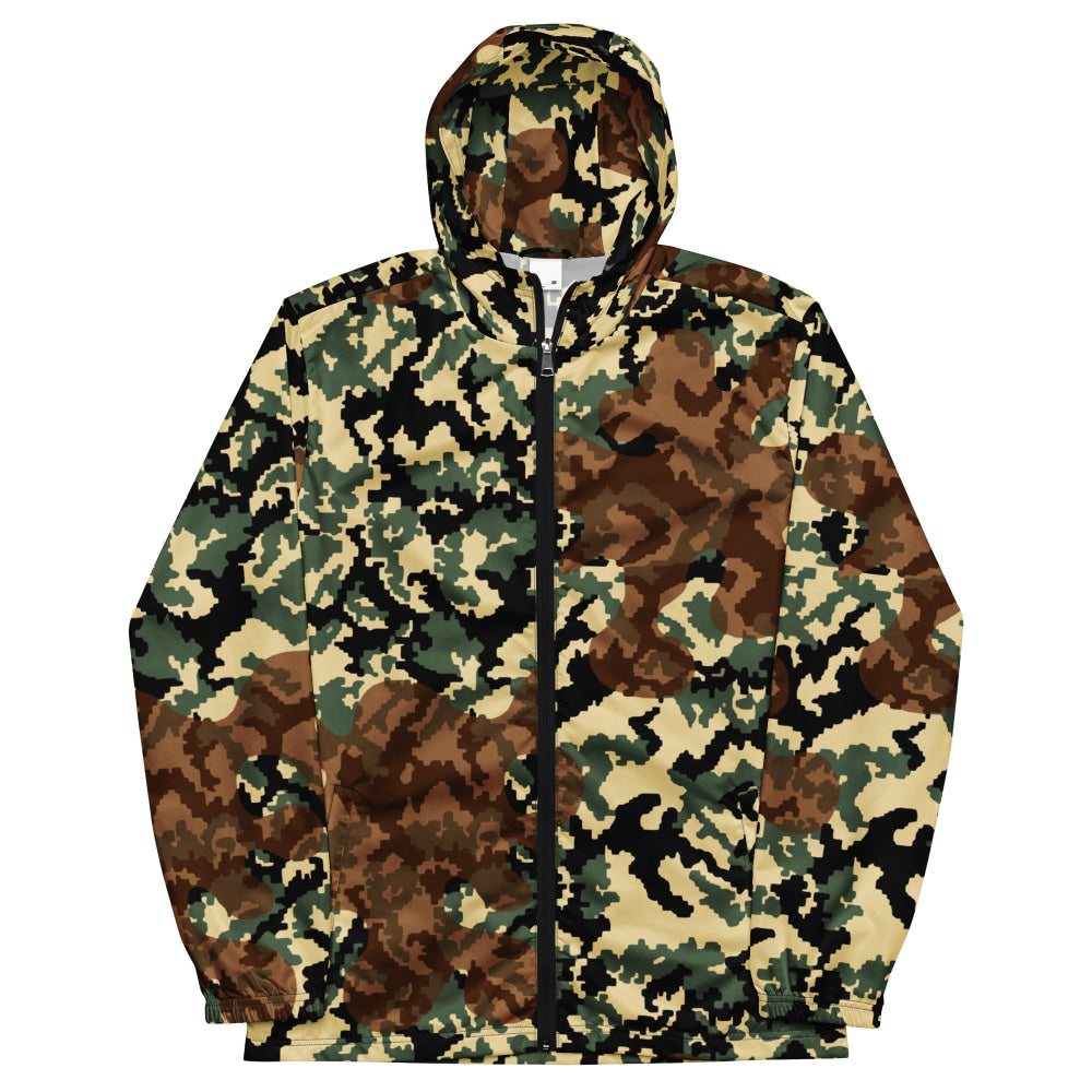 Russian WW2 TTsMKK Disruptive Amoeba Tri Color CAMO Men’s windbreaker - Mens Windbreaker