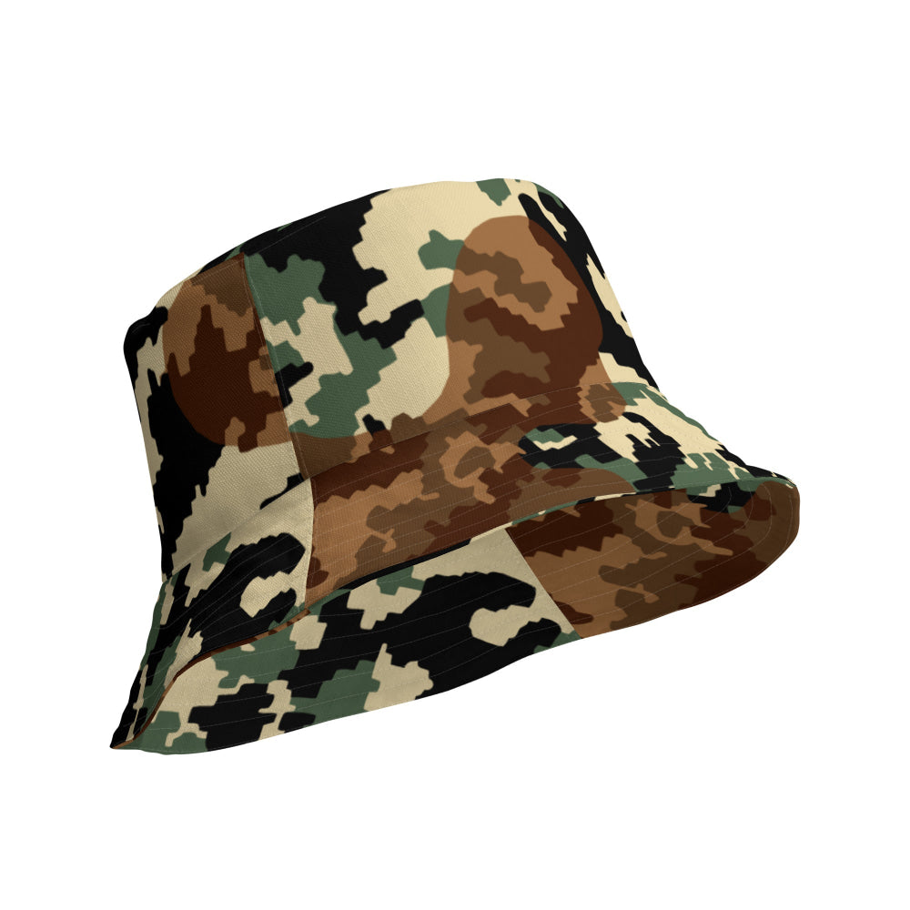 Russian WW2 TTsMKK Disruptive Amoeba Tri Color CAMO Reversible bucket hat - Bucket Hat