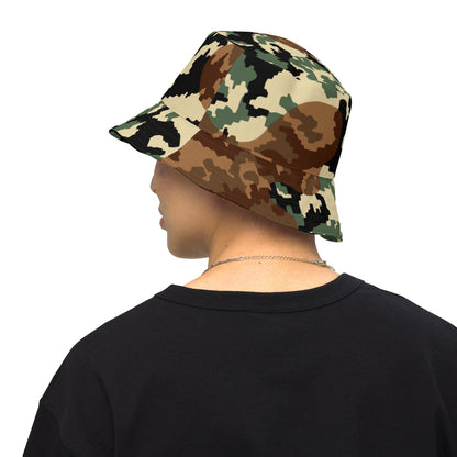 Russian WW2 TTsMKK Disruptive Amoeba Tri Color CAMO Reversible bucket hat - Bucket Hat