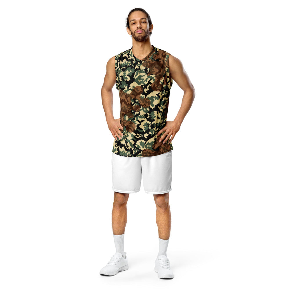 Russian WW2 TTsMKK Disruptive Amoeba Tri Color CAMO unisex basketball jersey - Unisex Basketball Jersey