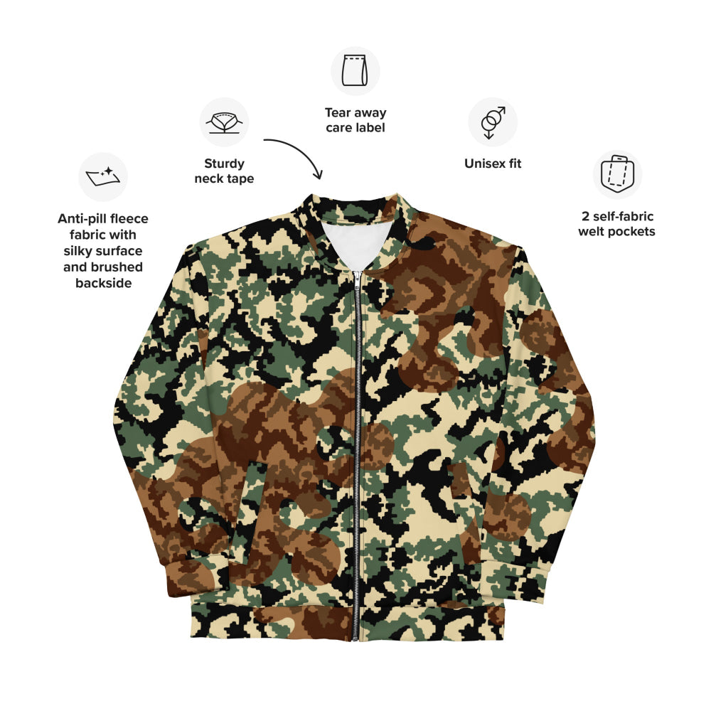 Russian WW2 TTsMKK Disruptive Amoeba Tri Color CAMO Unisex Bomber Jacket