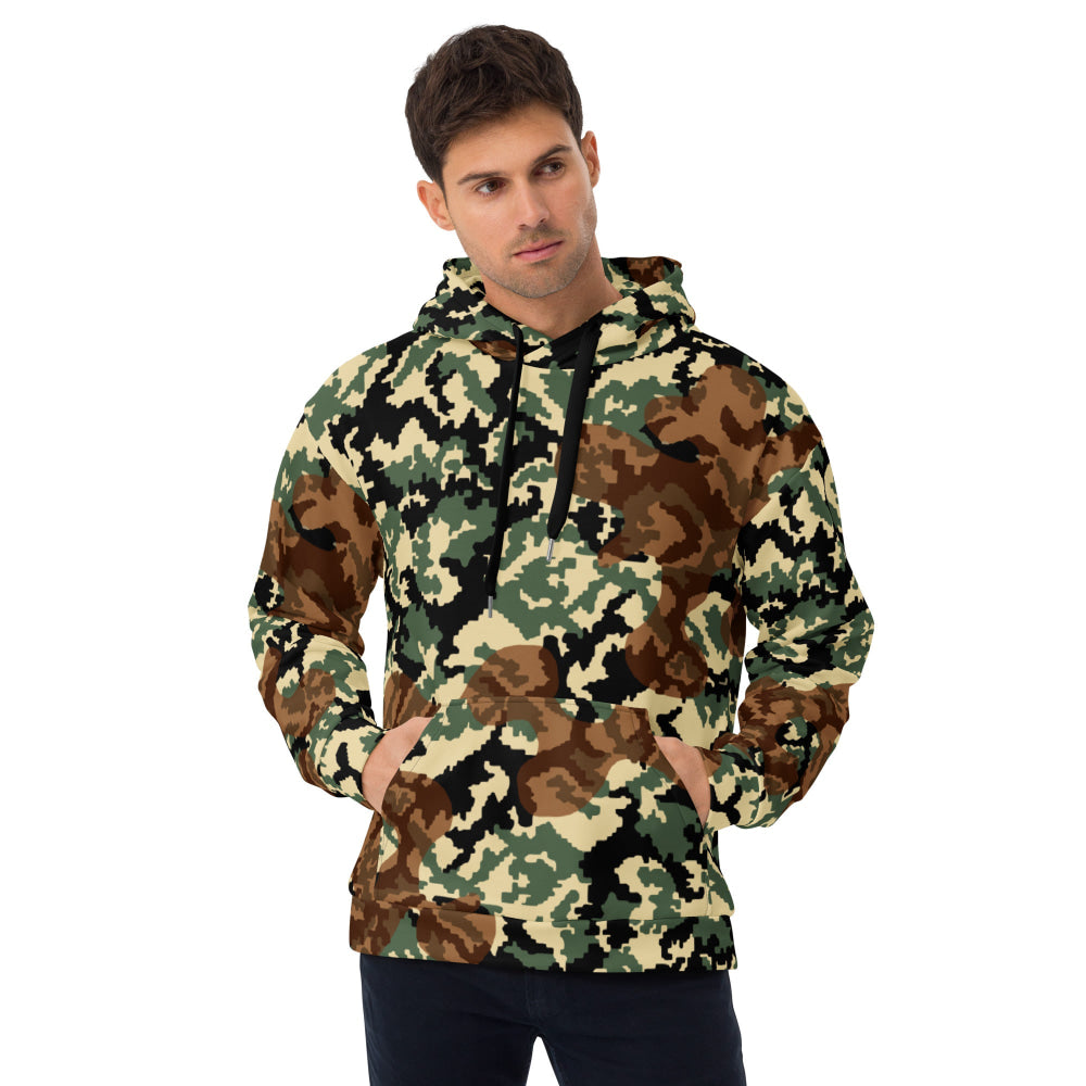 Russian WW2 TTsMKK Disruptive Amoeba Tri Color CAMO Unisex Hoodie - 2XS