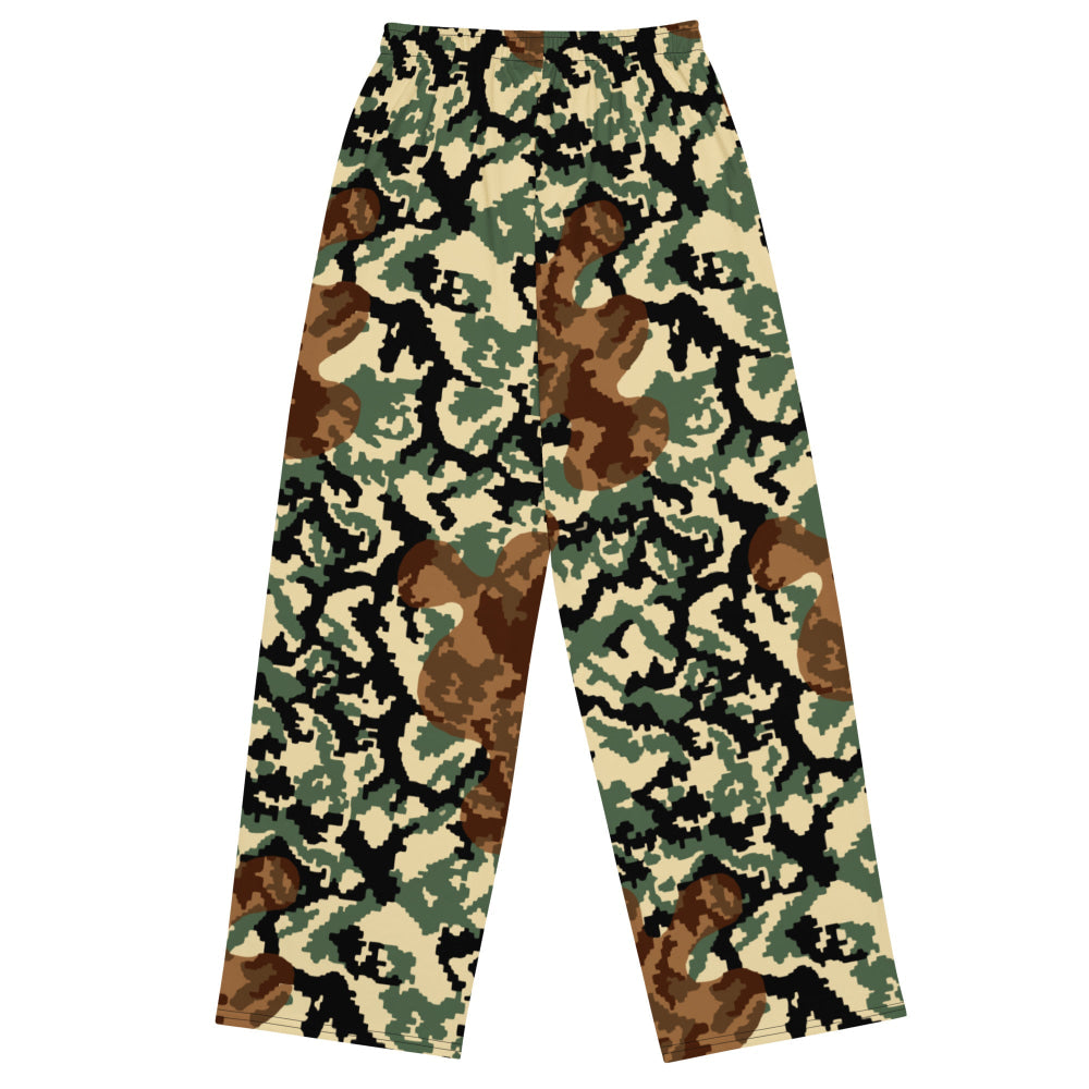 Russian WW2 TTsMKK Disruptive Amoeba Tri Color CAMO unisex wide-leg pants - Unisex Wide-Leg Pants