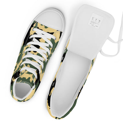 Russian WW2 TTsMKK Disruptive Tri Color CAMO Men’s high top canvas shoes - Mens High Top Canvas Shoes