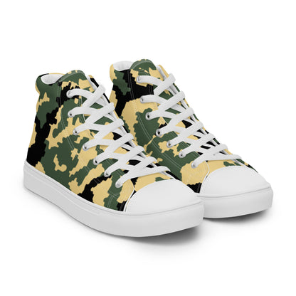 Russian WW2 TTsMKK Disruptive Tri Color CAMO Men’s high top canvas shoes - Mens High Top Canvas Shoes