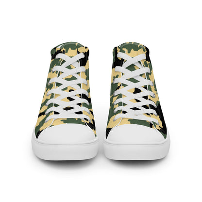 Russian WW2 TTsMKK Disruptive Tri Color CAMO Men’s high top canvas shoes - Mens High Top Canvas Shoes