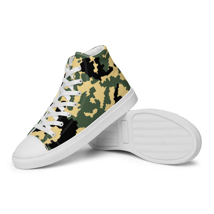 Russian WW2 TTsMKK Disruptive Tri Color CAMO Men’s high top canvas shoes - Mens High Top Canvas Shoes