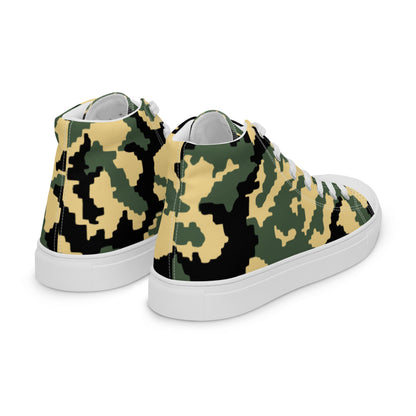 Russian WW2 TTsMKK Disruptive Tri Color CAMO Men’s high top canvas shoes - Mens High Top Canvas Shoes