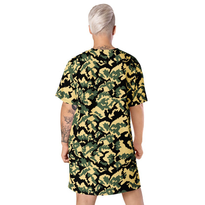 Russian WW2 TTsMKK Disruptive Tri Color CAMO T-shirt dress - Womens T-Shirt Dress