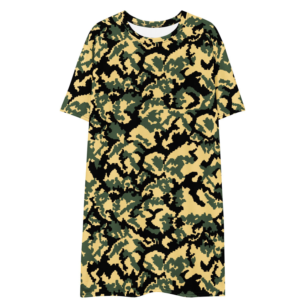 Russian WW2 TTsMKK Disruptive Tri Color CAMO T-shirt dress - Womens T-Shirt Dress