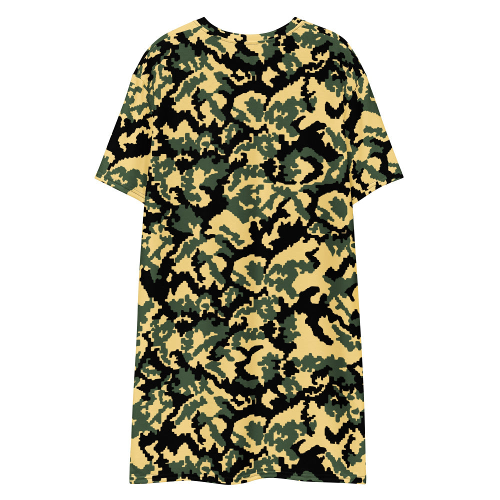 Russian WW2 TTsMKK Disruptive Tri Color CAMO T-shirt dress - Womens T-Shirt Dress