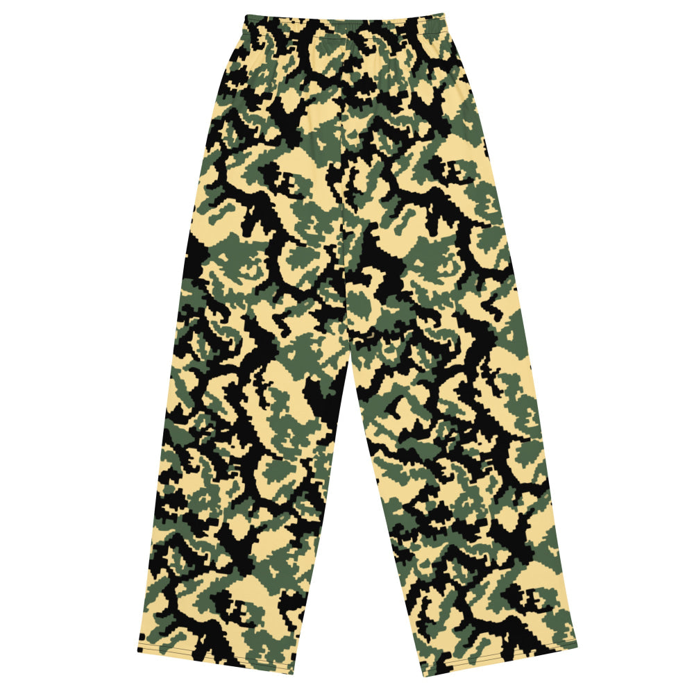 Russian WW2 TTsMKK Disruptive Tri Color CAMO unisex wide-leg pants - Unisex Wide-Leg Pants