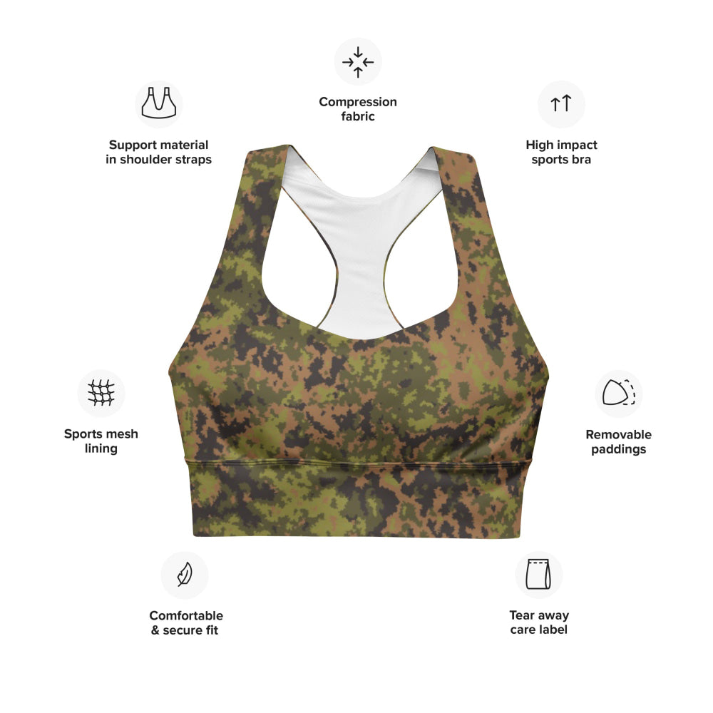 Russian Yeger (Hunter) CAMO Longline sports bra - Womens Sports Bra