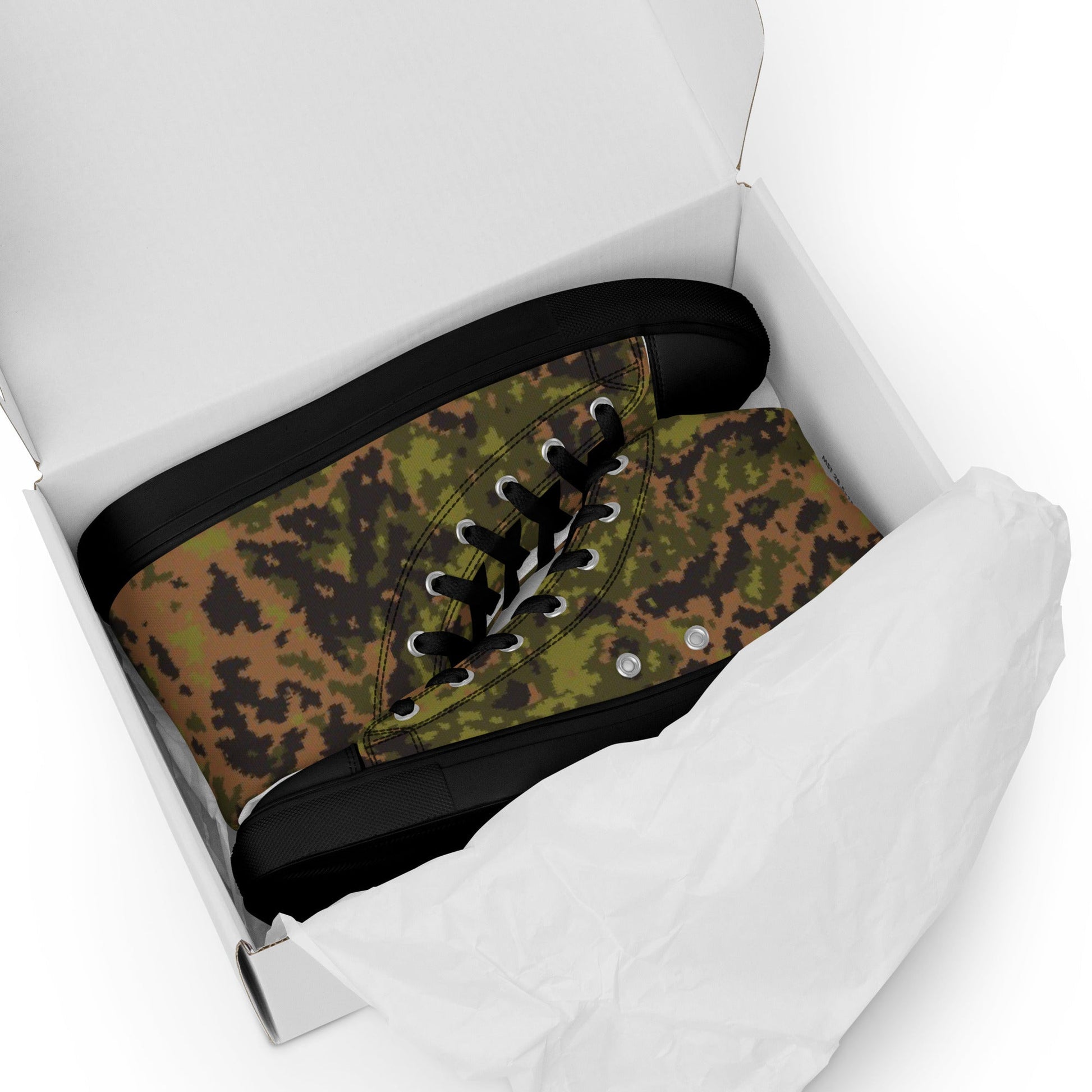 Russian Yeger (Hunter) CAMO Mens high top canvas shoes - High Top Canvas Shoes