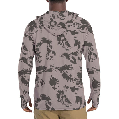 SADF DPM Special Police CAMO Mens Sunscreen Sports Hoodie With Thumb Holes