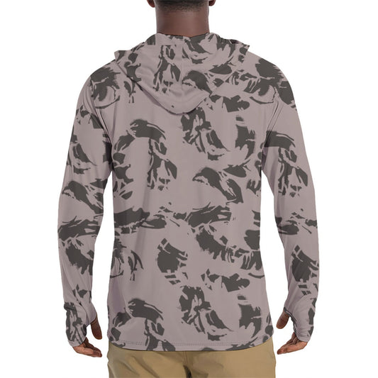 SADF DPM Special Police CAMO Mens Sunscreen Sports Hoodie With Thumb Holes