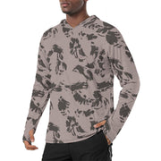 SADF DPM Special Police CAMO Mens Sunscreen Sports Hoodie With Thumb Holes - S / White
