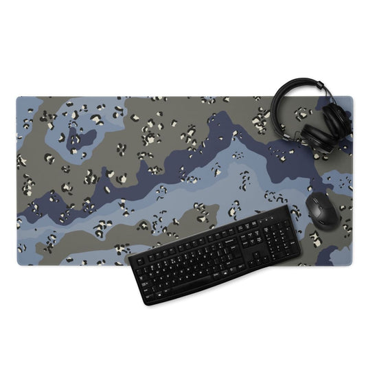 Saudi Arabia Chocolate Chip Security Forces Desert Urban Blue CAMO Gaming mouse pad - 36″×18″ - Gaming mouse pad