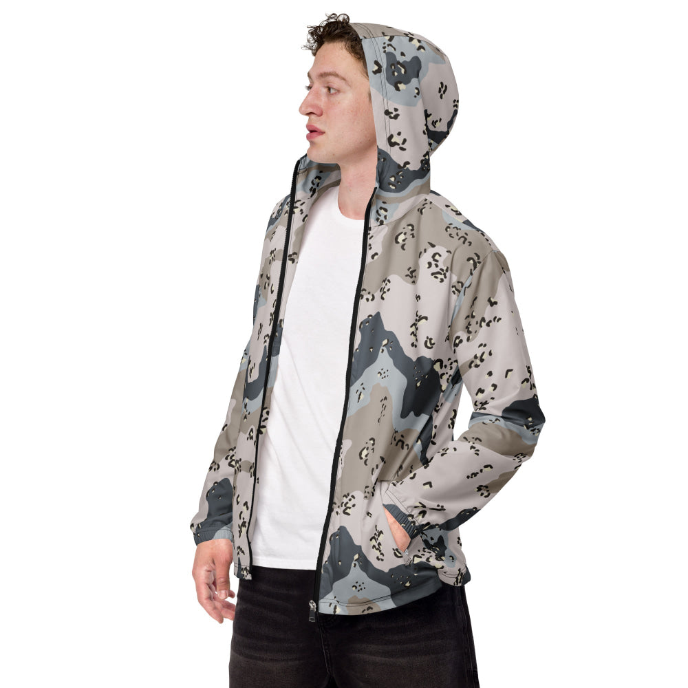 Saudi Arabian Chocolate Chip Desert Border Guard CAMO Men’s windbreaker - XS - Mens Windbreaker