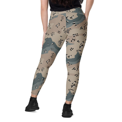 Saudi Arabian Chocolate Chip Desert Marines CAMO Leggings with pockets - Womens With Pockets