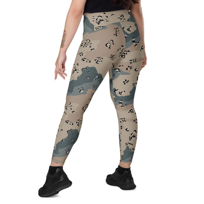 Saudi Arabian Chocolate Chip Desert Marines CAMO Leggings with pockets - Womens With Pockets