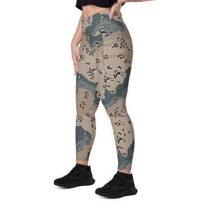 Saudi Arabian Chocolate Chip Desert Marines CAMO Leggings with pockets - Womens With Pockets