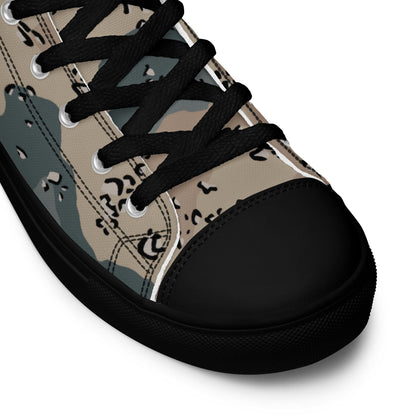 Saudi Arabian Chocolate Chip Desert Marines CAMO Men’s high top canvas shoes - Mens High Top Canvas Shoes