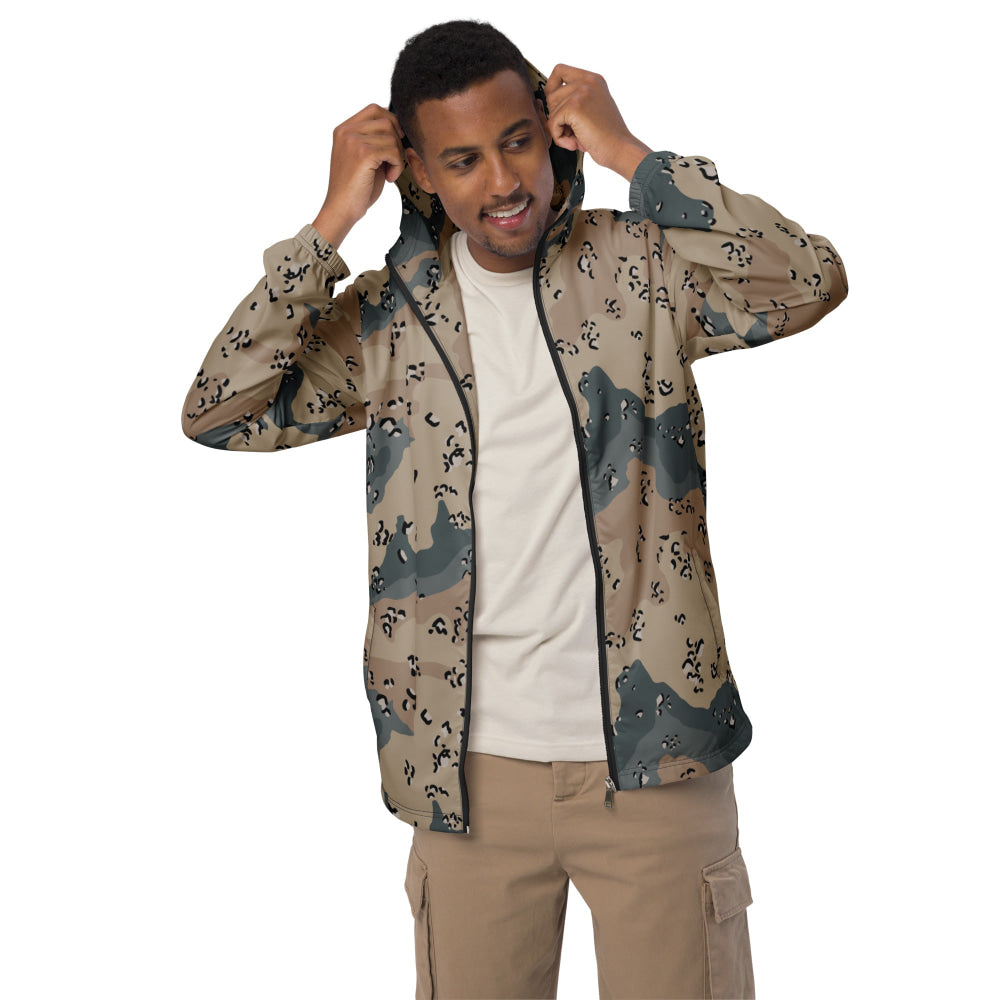 Saudi Arabian Chocolate Chip Desert Marines CAMO Men’s windbreaker - Mens Windbreaker