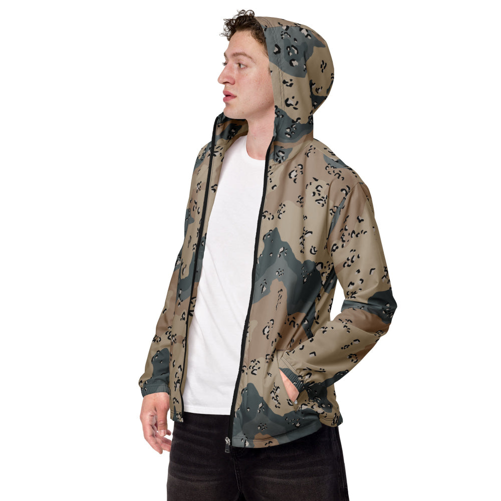 Saudi Arabian Chocolate Chip Desert Marines CAMO Men’s windbreaker - XS - Mens Windbreaker