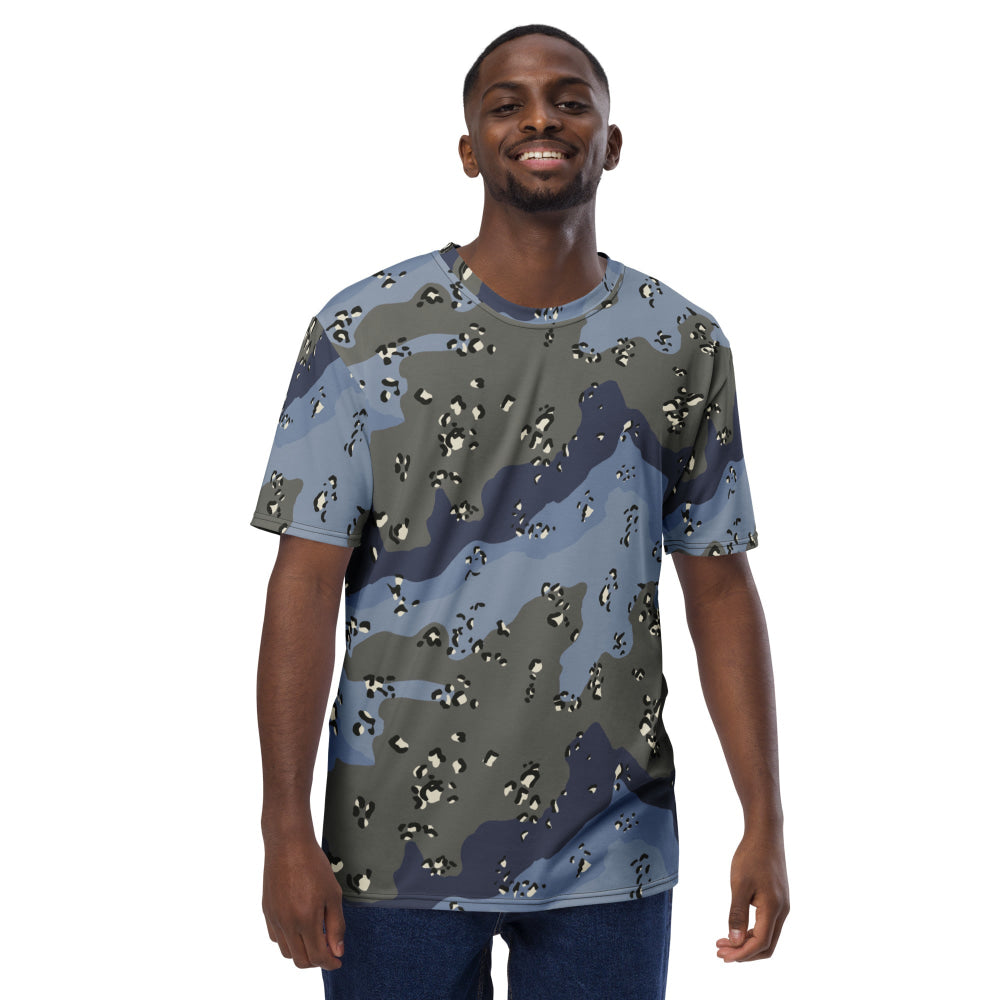 Saudi Arabian Chocolate Chip Security Forces Desert Urban Blue CAMO Men’s t-shirt - Mens T-Shirt